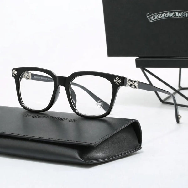 Black silver chrome hearts with logo