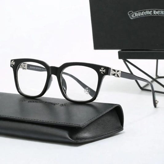 Black silver chrome hearts with logo